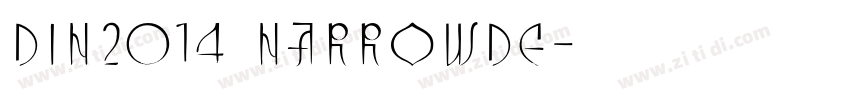 DIN2014 NarrowDe字体转换